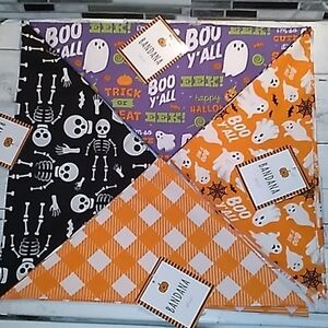 4 Halloween bandana dog 🐕 scarves mask